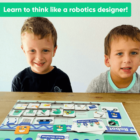 OjO Robot Workshop Board Game and Stem Projects for Kids | STEM Activities for Kids Ages 5-7 | Learning & Educational Toys for Boys & Girls | Smart Games for Brain Developing and Engineering Skills