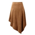 thumbnail image 6 of Womens Western Asymmetrical Fringe Skirt with Rope Tie Belt Boho Midaxi Length Ankle Length Skirt Brown XL, 6 of 6