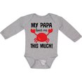 thumbnail image 3 of Inktastic My Papa Loves Me Boys or Girls Long Sleeve Baby Bodysuit, 3 of 5