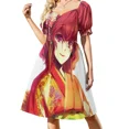 thumbnail image 1 of Vestido de cumpleaños de la princesa Yona de manga corta Vestido de noche de mujer, 1 of 7