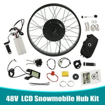 Waterproof Conversion Kit for Electric Bike 26" Fat Rear Wheel Electric Bicycle Hub Motor Kit 1200W Electric Bike Conversion Kit