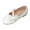 White, variant on Splozh Girls Dress Shoes Low Heel Girls Princess Shoes Round Toe Cute Children's Shoes Little Girl Bow Pearl Flat Shoes White,11.5-12 Years