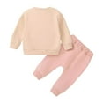 thumbnail image 5 of NIEWTR Baby Girl Clothes Toddler Fall Winter Outfits Contrast Color Crewneck Sweatshirt and Jogger Pants Set Toddler Girl Outfit For 1t 2t 3t 4t 5t 6t,6-12 Months, 5 of 6