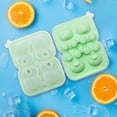 thumbnail image 3 of Ice Cube Tray Bear Shape Easy Demoulding with Funnel Lid 2/4 Grid All-Purpose Ice Cube Dessert Making Molds Kitchen Accessories, 3 of 8