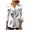 White, variant on Patlollav Womens T-Shirts Casual 3/4 Sleeve Print Basic Tunic Tops on Ladies