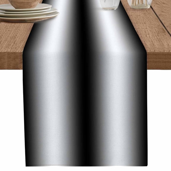 nqOlkjepod Black White Ombre Table Runner 72 Inches Long Farmhouse Dress Scarves, Modern Minimalism Gradient Abstract Dining Tablerunner for Coffee Table/Kitchen Island/Party Décor, 18" x 72"