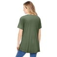 thumbnail image 2 of Woman Within Plus Size Criss Cross Tee, 2 of 4