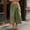Army Green, variant on Women's Culottes Linen Cropped Wide Leg Pants Elastic Waist Casual Palazzo Trousers Cotton Dressy Casual Cropped Gaucho Pant with Pockets(White,XL)