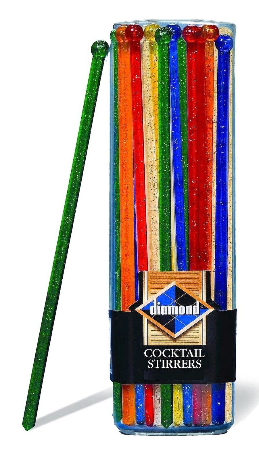 Diamond Plastic Cocktail Stirrers 36 Count