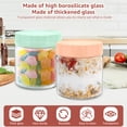 thumbnail image 3 of Grusce 4 Pcs Pots de Rangement pour Flocons d'Avoine en Verre Borosilicate Réutilisable Résistant à l'Humidité Pots Scellables Tubes en Verre Transparent avec Couvercles pour Stockage de Céréales Diverses Céréales, 3 of 5