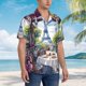 thumbnail image 3 of Balery Parisian Cafe With Eiffel Camisas hawaianas de manga corta para hombre, camisas playeras de corte holgado, camisas de vacaciones con botones,Large, 3 of 7