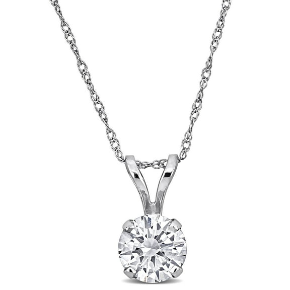 Created Forever Women's 1 CT Lab Created Diamond Solitaire Pendant with 17" chain (H-I, SI1-SI2)