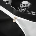 thumbnail image 4 of Homewish Spooky Horror Skull Twin Duvet Cover,Skeleton Halloween Twin Bedding,Black White,Black Reversible,2-Piece,1 Duvet Cover and 1 Pillowcase, 4 of 6