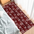 thumbnail image 4 of Kitchen Rugs and Mats Set of 2 Christmas Winter Snowflake Retro Red Buffalo Plaid Kitchen Sink Mat,Non-Slip Area Runner Rug,Washable Floor Mat for Home Dining Room Office 18"x30"+18"x48", 4 of 6