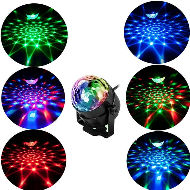 Projecteurs LED RGB 6W,Ampoule LED Disco Party, Lumière Disco