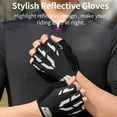 thumbnail image 5 of CxhicLuv Night Riding Gloves, Breathable, Shock-Absorbing, Reflective – Reflective Half-Finger Gloves, Ideal for Night Cycling, Road Riding, Perfect for Cyclists, Black, 5 of 9