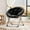 Black, variant on Comfy Oversized Saucer Chair, Soft Faux Fur Reading Lounge Chair for Adults, Foldable Cozy Chairs for Bedroom, Living Room, Dorm, Office
