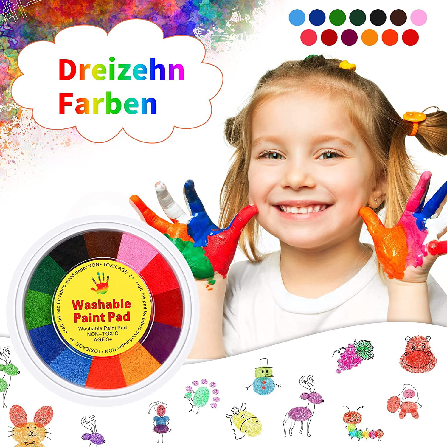 Finger Painting Pad Funny Painting Toys For Kids Kids Washable Finger  Painting Set For Children Kids Ages 4-8 Boys And Girls - AliExpress