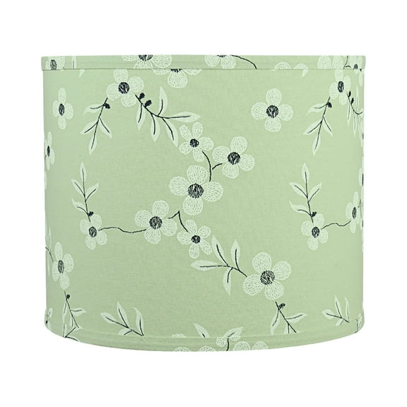 Aspen Creative 31102 Transitional Drum (Cylinder) Shaped Spider Construction Lamp Shade in Light Green, 12" wide (12" x 12" x 10")
