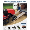 thumbnail image 2 of Accreate 2 Pack 4ft Aluminum Shed Ramps, 800 LBS Capacity Loading Ramps, Anti-Slip Loading Ramp with Punch Plate Surface for Riding Mower, Lawn Mower, ATV, Motorcycle, 2 of 6