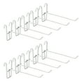 thumbnail image 1 of Uxcell 10 Pcs Ganchos de pared de rejilla de 6 pulgadas para soporte de exhibición de accesorios de rejilla Plata, 1 of 7