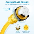thumbnail image 5 of Kohree 50 Amp RV Extension Cord 25Ft Heavy Duty Generator Cord, 50 Amp RV Power Cord with Grip Handle, NEMA 14-50P to SS2-50R Twist Lock, 5 of 9