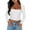 White, variant on Women y2k Clothes For Women Solid Color O Neck Long Sleeve T Shirt 2000s Crop Tops Casual Streetwear