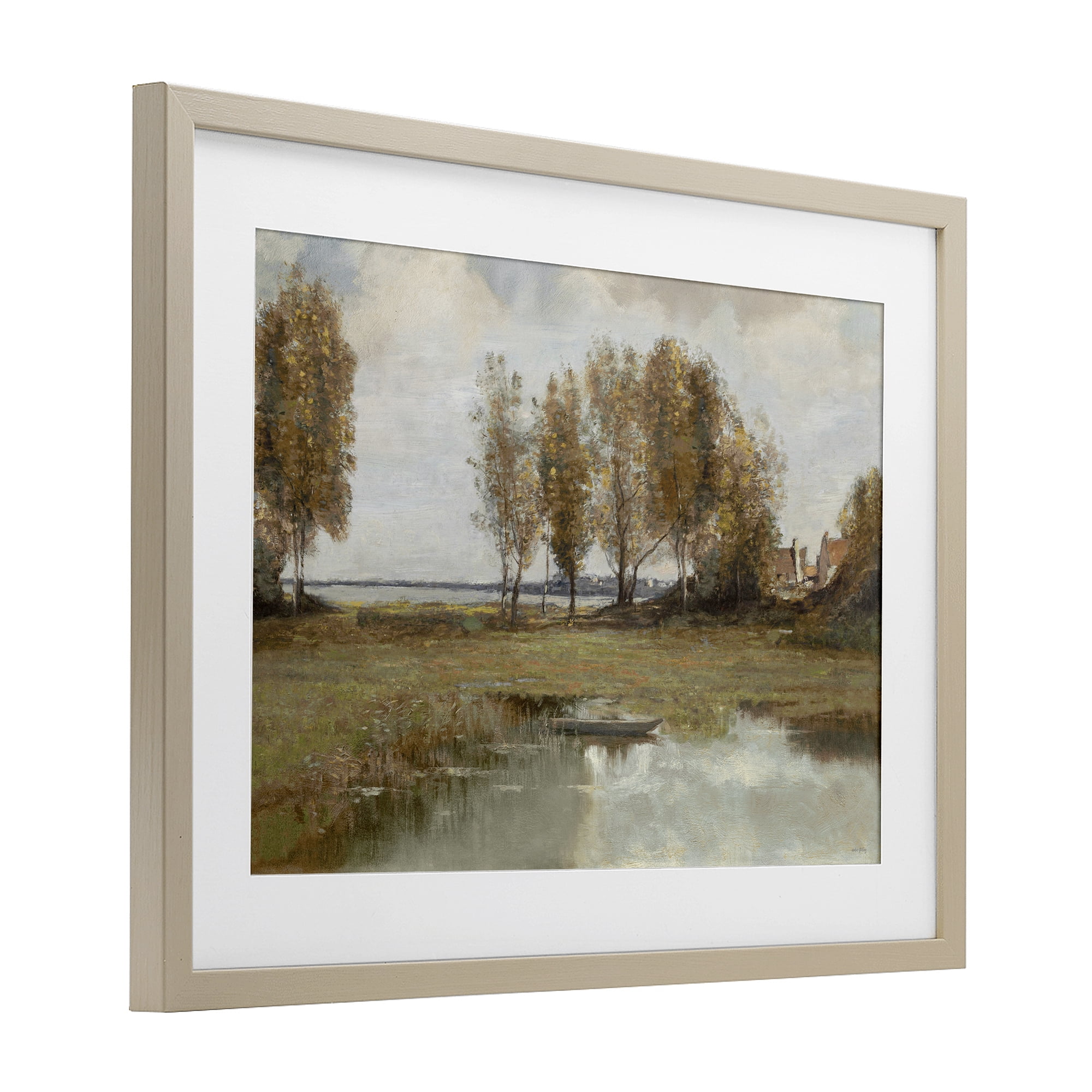 Stupell Industries A Peaceful Spot Landscape Birch Framed Print Under Glass, design by Amber Sterling