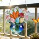 thumbnail image 4 of Adorno colgante de ventana de acrílico teñido con forma de huevo de Pascua | Adorno atrapasol estilo cristal marino | Decoración rústica para el hogar y el jardín, ideal para ventanas, 4 of 8