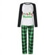 thumbnail image 3 of Pijamas familiares a juego de Navidad, diseño exclusivo, patrón colorido, Feliz Navidad, conjunto de pijamas a cuadros verdes, 3 of 3