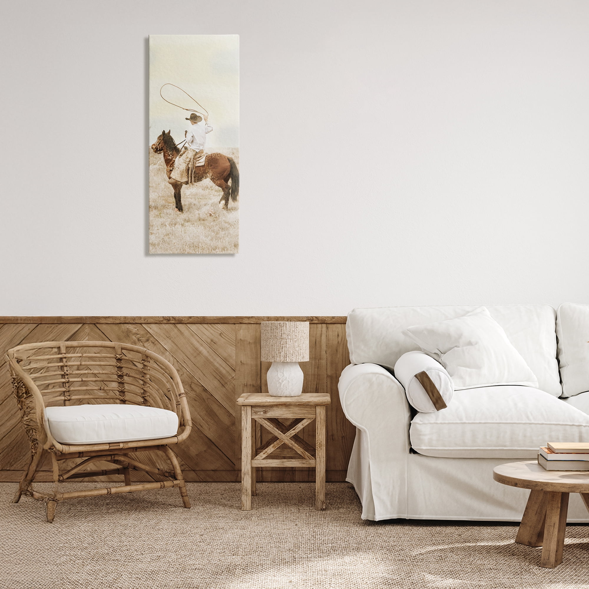 Stupell Industries Wrangling Cowboy Lasso Canvas Wall Art, design by Marcus Prime
