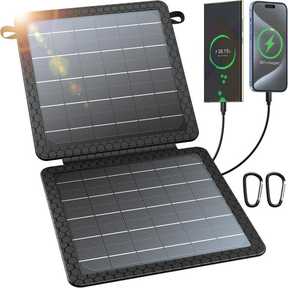 Cargador solar portátil BLAVOR de 10 W, plegable, IPX4 a prueba de agua