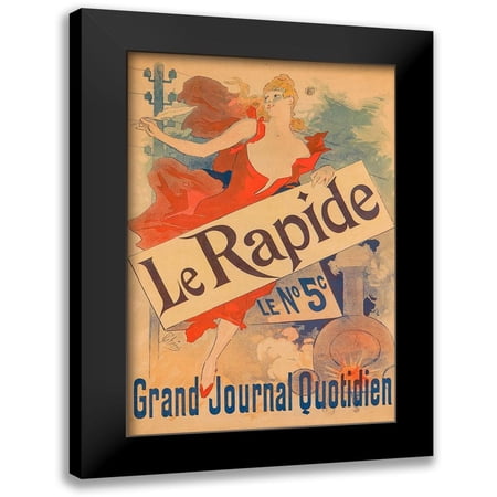 Cheret, Jules 11x14 Black Modern Framed Museum Art Print Titled - Le Rapide