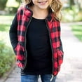 thumbnail image 4 of Baby Girl Buffalo Plaid Vest Top Winter Warm Zipper Quilted Cotton Blend Jacket Sleeveless Toddler Boys Fall Clothes, Red, 3-4 Years, 4 of 7