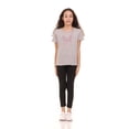 thumbnail image 3 of Pink Angel Girls 2-Pack Ribbed Graphic Tops. Rhinestone Tees, Soft Stretch Everyday Short Sleeve Shirts for Kids Girls, 3 of 8