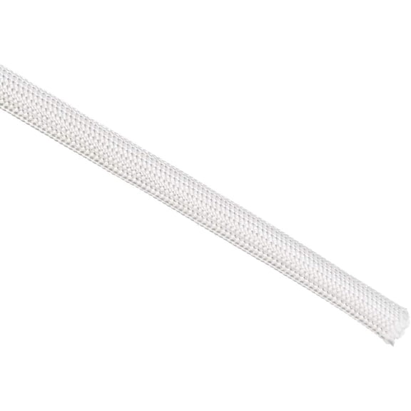 （6mm）Insulation Braid Sleeving, 16.4Ft High Temp Fiberglass Sleeve White