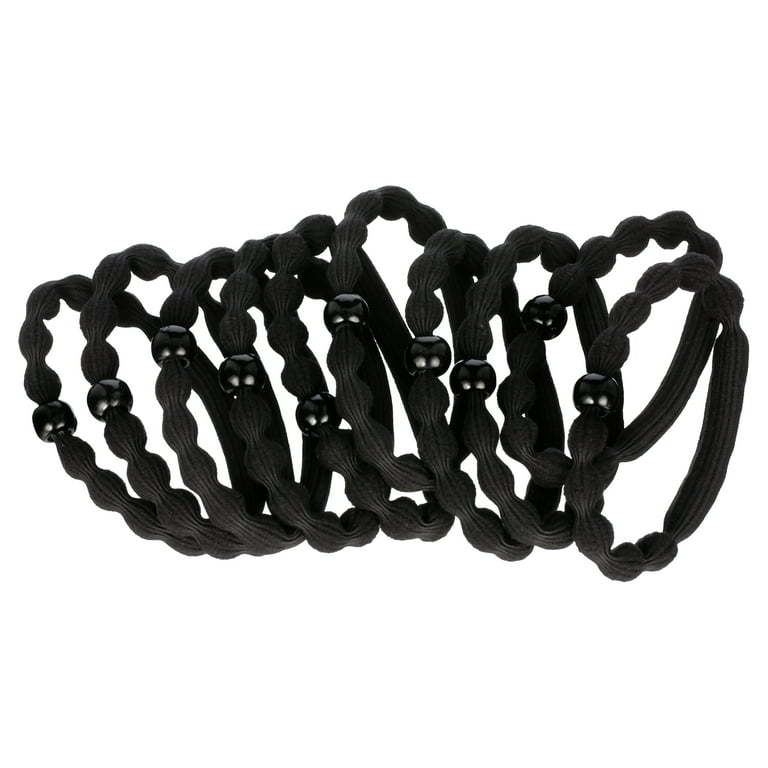 Goody Damage-Resistant Forever Hair Elastics Black 10 Ct, Ouchless