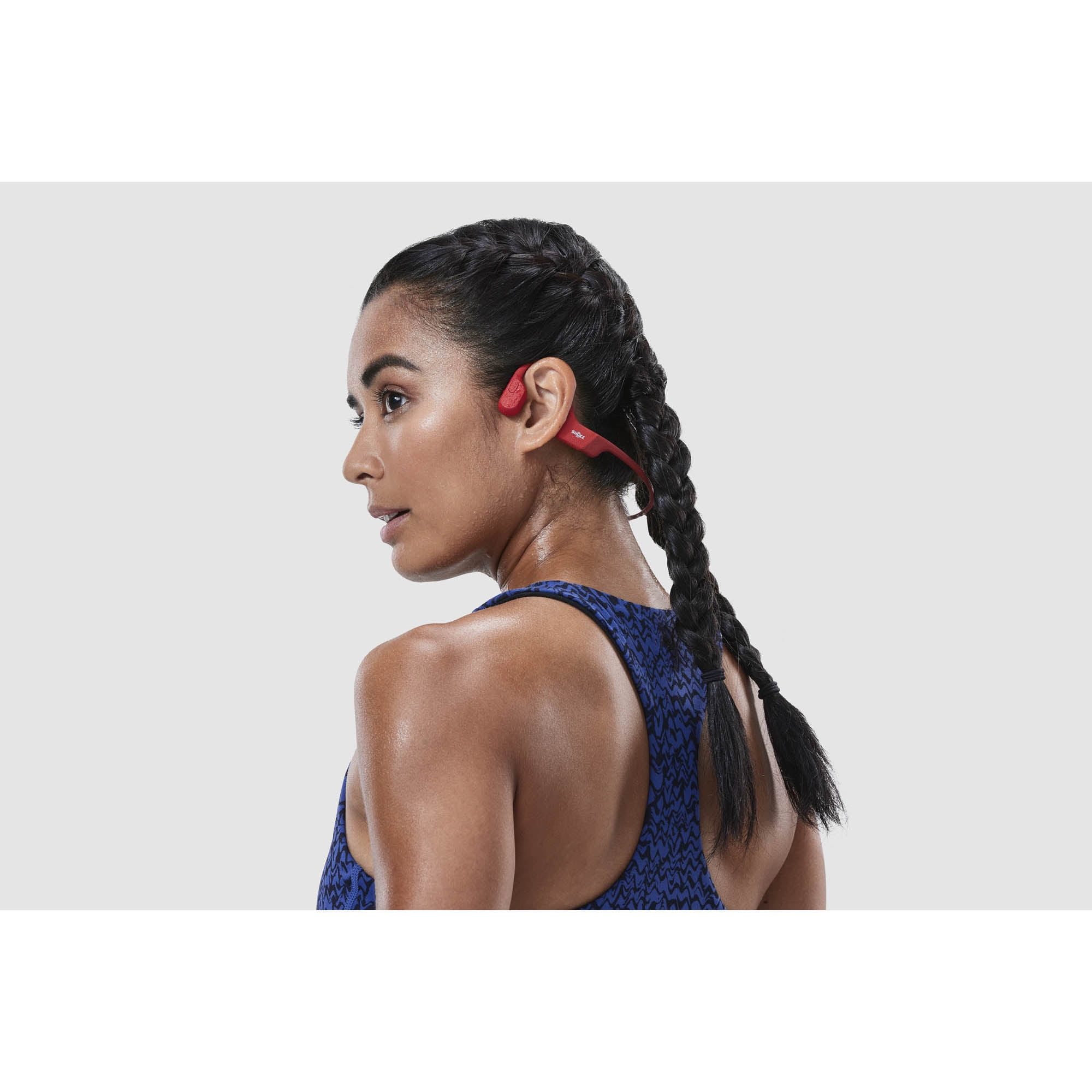 Shokz - OpenRun, Bone Conduction Sports Headphones, Red