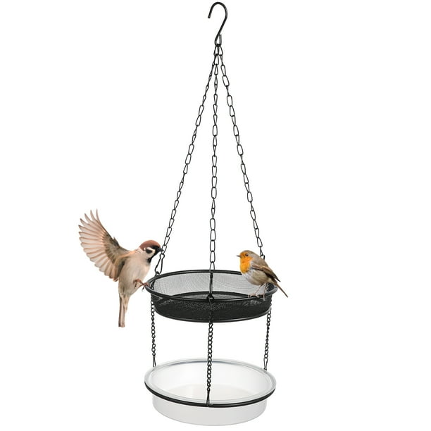 KAKOWELY Comedero para pájaros, comedero colgante para pájaros, comedero para colibríes, comedero para cuervos, comederos para pájaros, accesorio colgante para pájaros en exteriores.