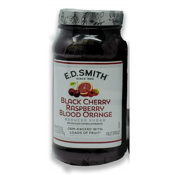 E.D. Smith Black Cherry, Raspberry & Blood Orange Reduced Sugar Fruit Spread 27.5oz Walmart