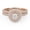 Rose Gold, variant on Double Halo Solitaire Bridal Set Rings for Women, 1.00 Carat (ctw) Round Cut Lab Grown Diamond Ring 14K Yellow Gold Over 925 Sterling Silver F-G-H, SI Quality Ring Size-4