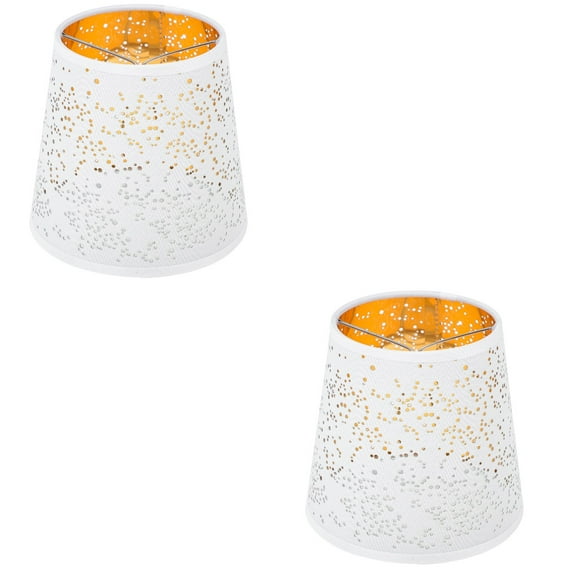 2 Count Small Table Lamp Fabric Lampshade Furnishing Decoration
