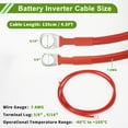 thumbnail image 4 of Cable Inversor de Batería de Cobre Estañado de 4.5FT con Terminales de 3/8" Lug y 5/16" Lug de 7 AWG Gauge - 1 Pc Rojo, 4 of 7