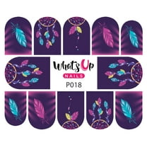 Whats Up Nails P018 Purple Dreams Water Decal Sliders for Nail Art Design