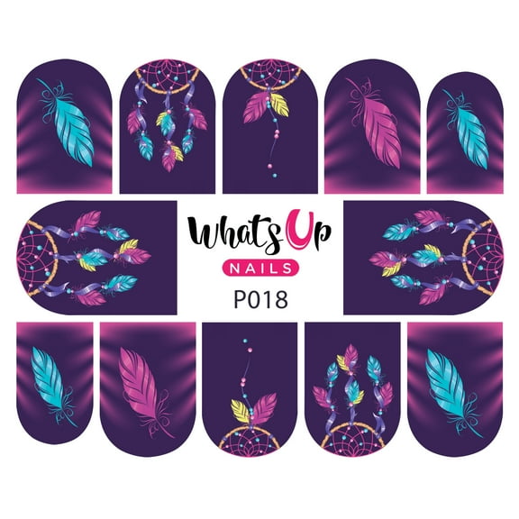 Whats Up Nails P018 Purple Dreams Water Decal Sliders for Nail Art Design