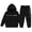 Black*, variant on RUTAYY Boys 2 Piece Hoodie Set Letter Graphic Long Sleeve Hooded Top Jogger Bottoms Kids Street Wear, Brown