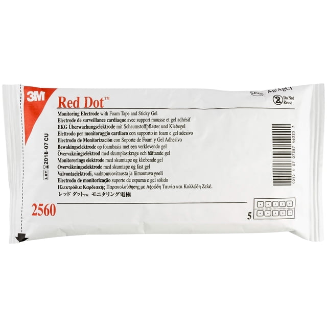 Electrodo de monitorización 3M Red Dot modelo 2560, bolsa de 50