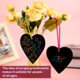 thumbnail image 3 of AMERTEER Scratch Paper Art Set Heart Shape Colorful Scratch Paper Ink-Free Scratch Card DIY Art Craft Supplies Valentines Day Gift, 3 of 8