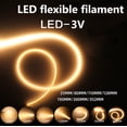 thumbnail image 2 of Filamento flexible homopolar de 25 mm, 128 mm, 300 mm, 352 mm, COB, 3 V, 300 mA, 2700 K, piezas de lámpara de bombilla LED Edison, diodos, lámparas de iluminación para bricolaje, 2 of 5