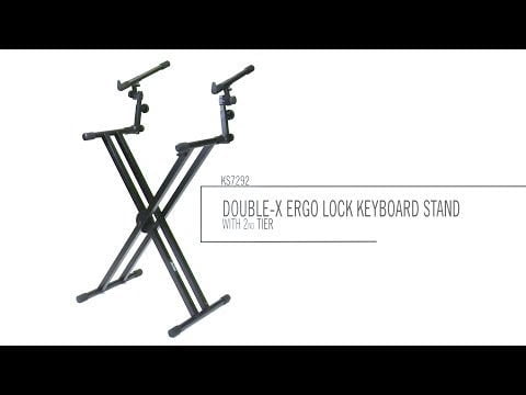 On-Stage Double-X ERGO-LOK Keyboard Stand with Second Tier